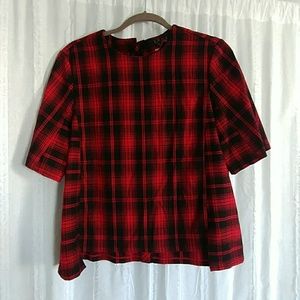 Plaid button back top